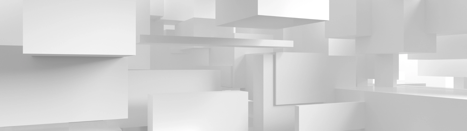 White three dimensional cubes tertiary