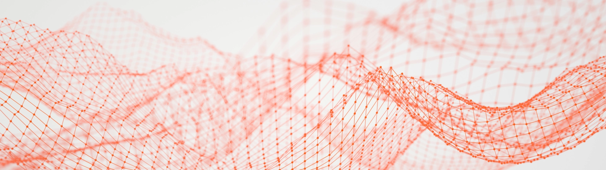 Three dimensional wave in red 